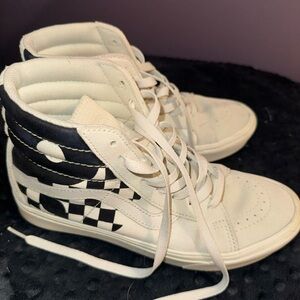 Vans ComfyCush White and Black Skate Shoes